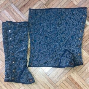 Chapati Teal Brocade Leg Warmers S NWOT from Berlin